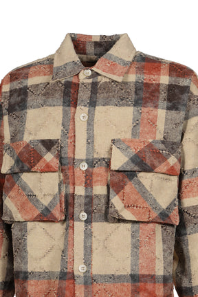 DISTRESSED CHECK SHIRTS / RED