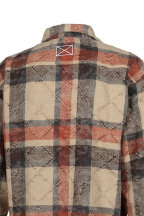 DISTRESSED CHECK SHIRTS / RED