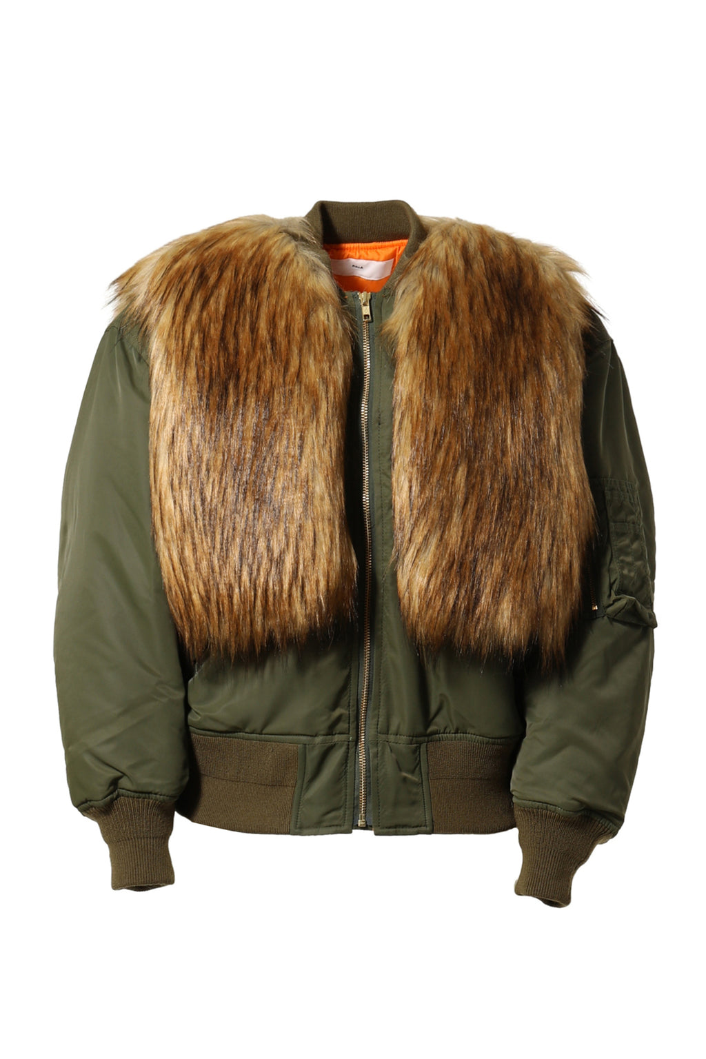 TOGA PULLA FW23 FUR ZIP BLOUSON / KHA -NUBIAN