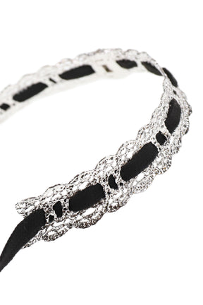 BRAIDED LACE CHOKER / BLK
