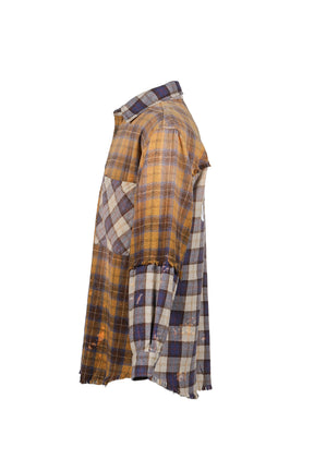 PATCHWORK LOGO FLANNEL / BRW MULTI 