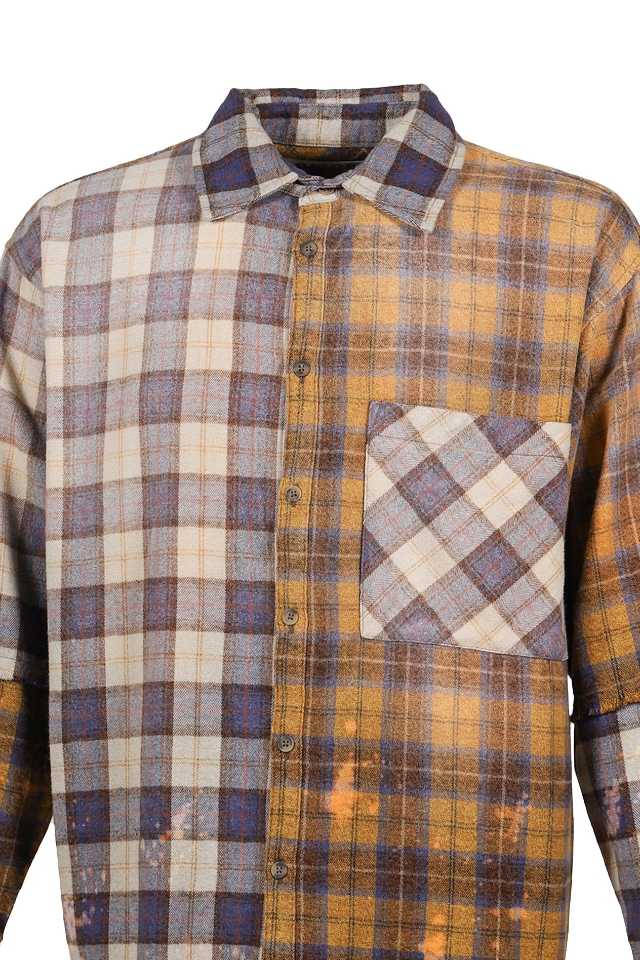 PATCHWORK LOGO FLANNEL / BRW MULTI 