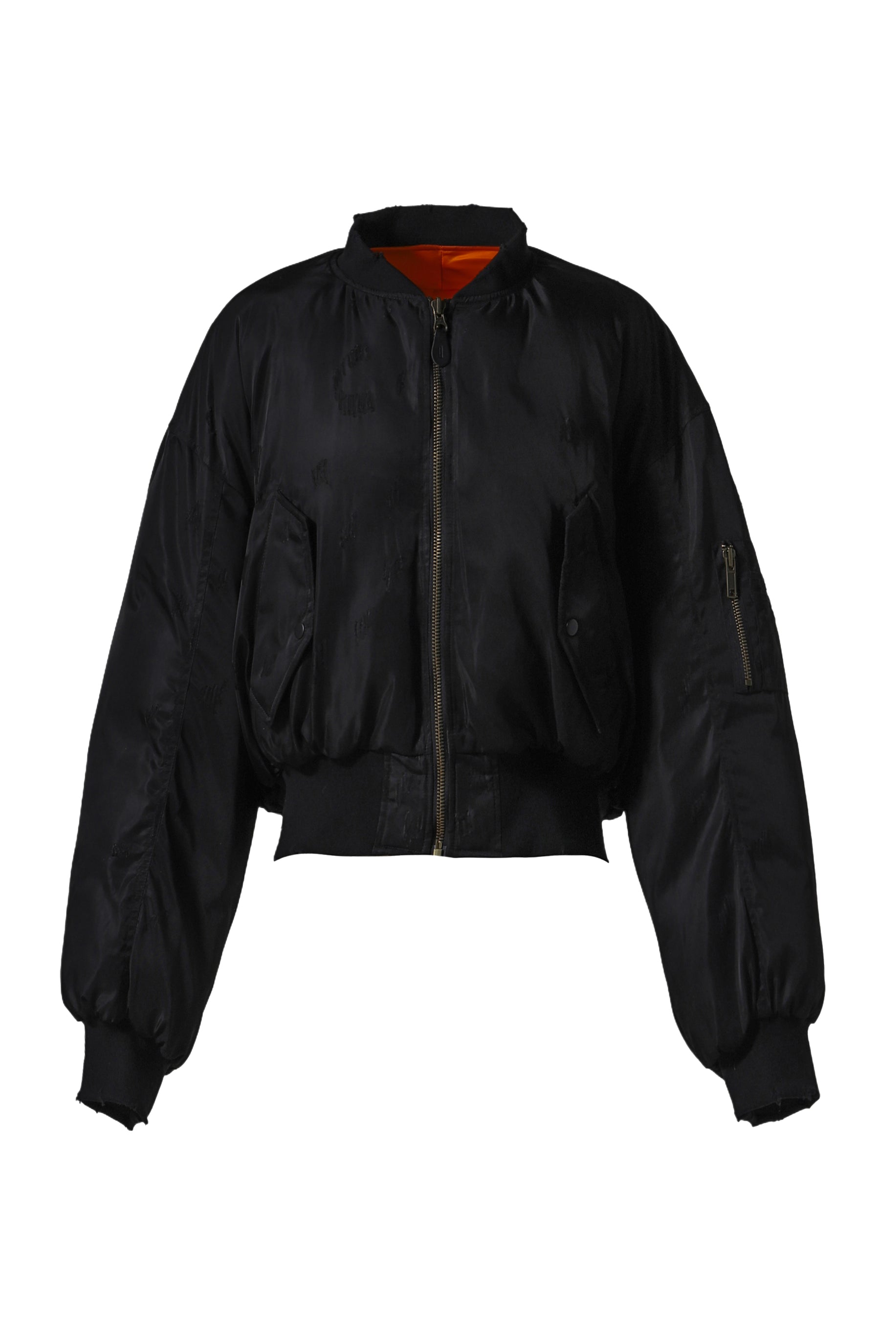 REVERSIBLE PUFFER BOMBER JACKET / BLK