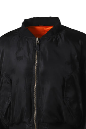 REVERSIBLE PUFFER BOMBER JACKET / BLK