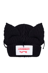 CHUNKY EARS BEANIE / BLACK 