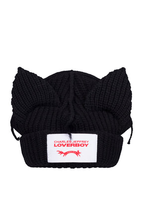 CHUNKY EARS BEANIE / BLACK 