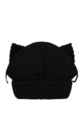 CHUNKY EARS BEANIE / BLACK 