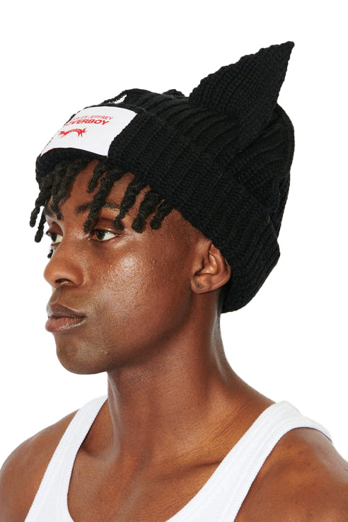 CHUNKY EARS BEANIE / BLACK 