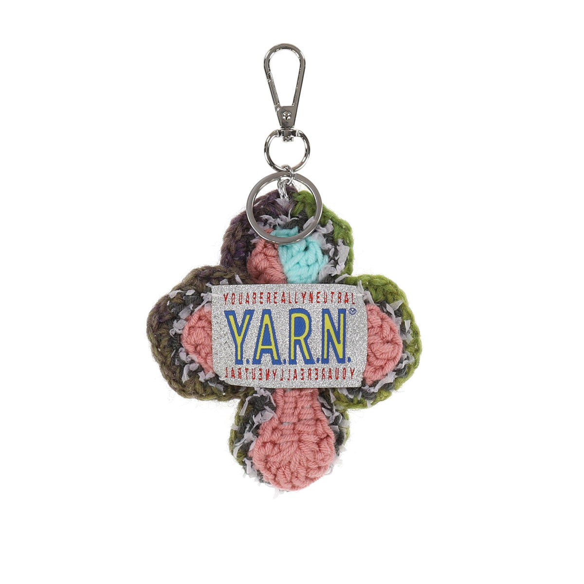 なとり 摩擦 光るキーチェーン KEY CHAIN 3個 Y.A.R.N. ヤーン FW25 NUBIAN限定 3D CROSS KEYCHAIN / MULTI - NUBIAN