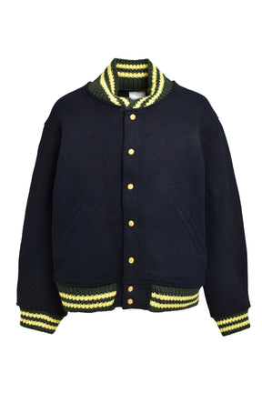 ST. MACLAREN UNIV. VARSITY JACKET AGED / AGED NVY×YEL