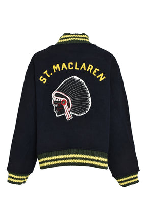 ST. MACLAREN UNIV. VARSITY JACKET AGED / AGED NVY×YEL