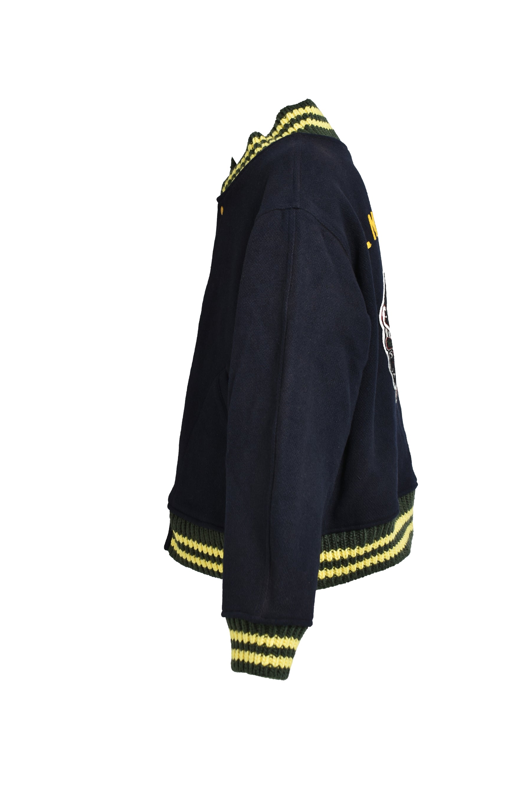 ST. MACLAREN UNIV. VARSITY JACKET AGED / AGED NVY×YEL