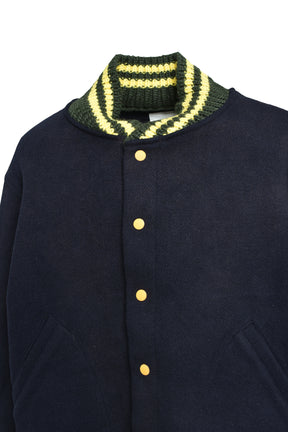 ST. MACLAREN UNIV. VARSITY JACKET AGED / AGED NVY×YEL