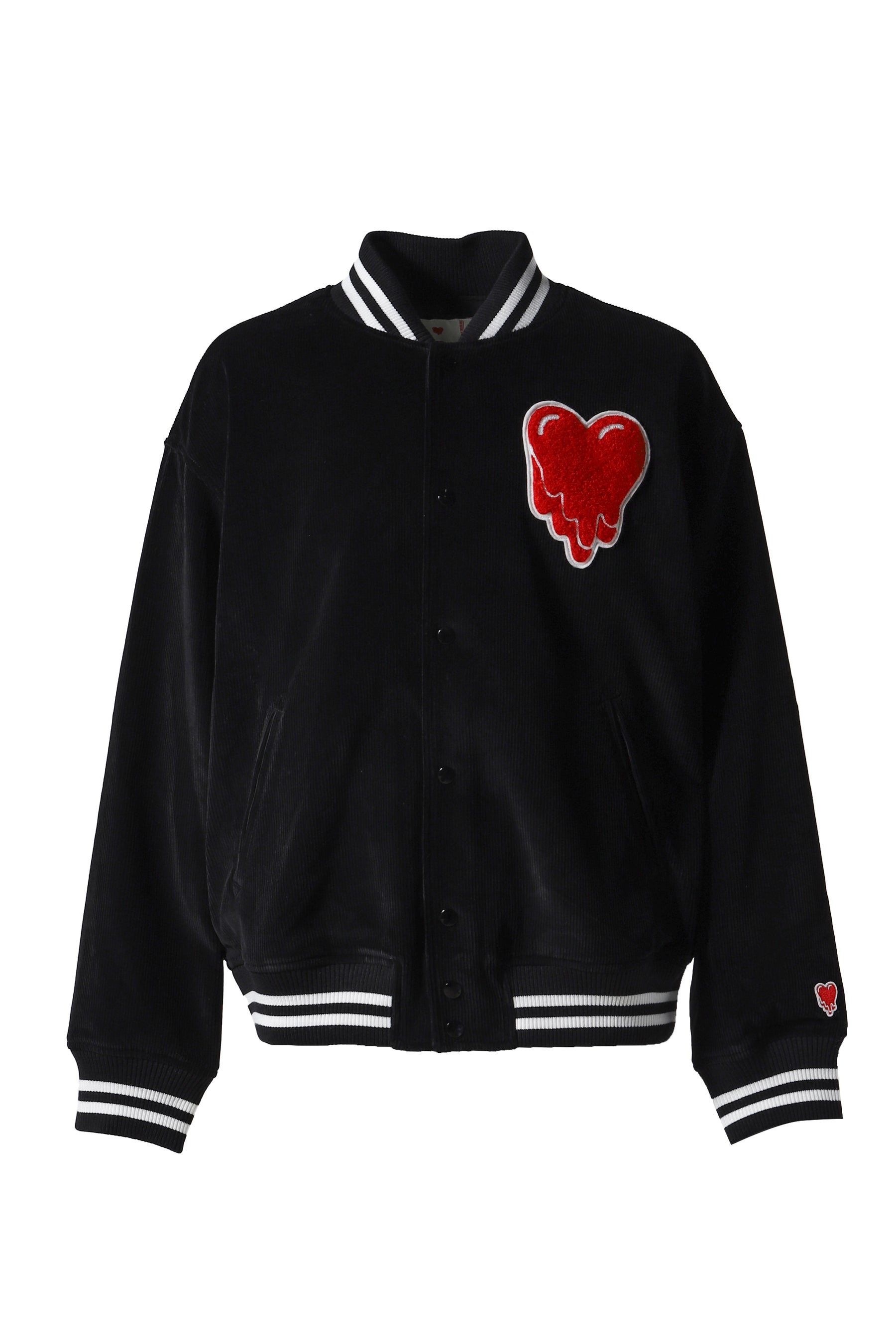 HEART LOGO CORDUROY JACKET / BLK