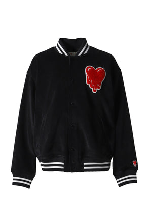 HEART LOGO CORDUROY JACKET / BLK