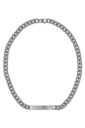 MINIMAL LOGO ID TAG CURB NECKLACE / BRUNITO