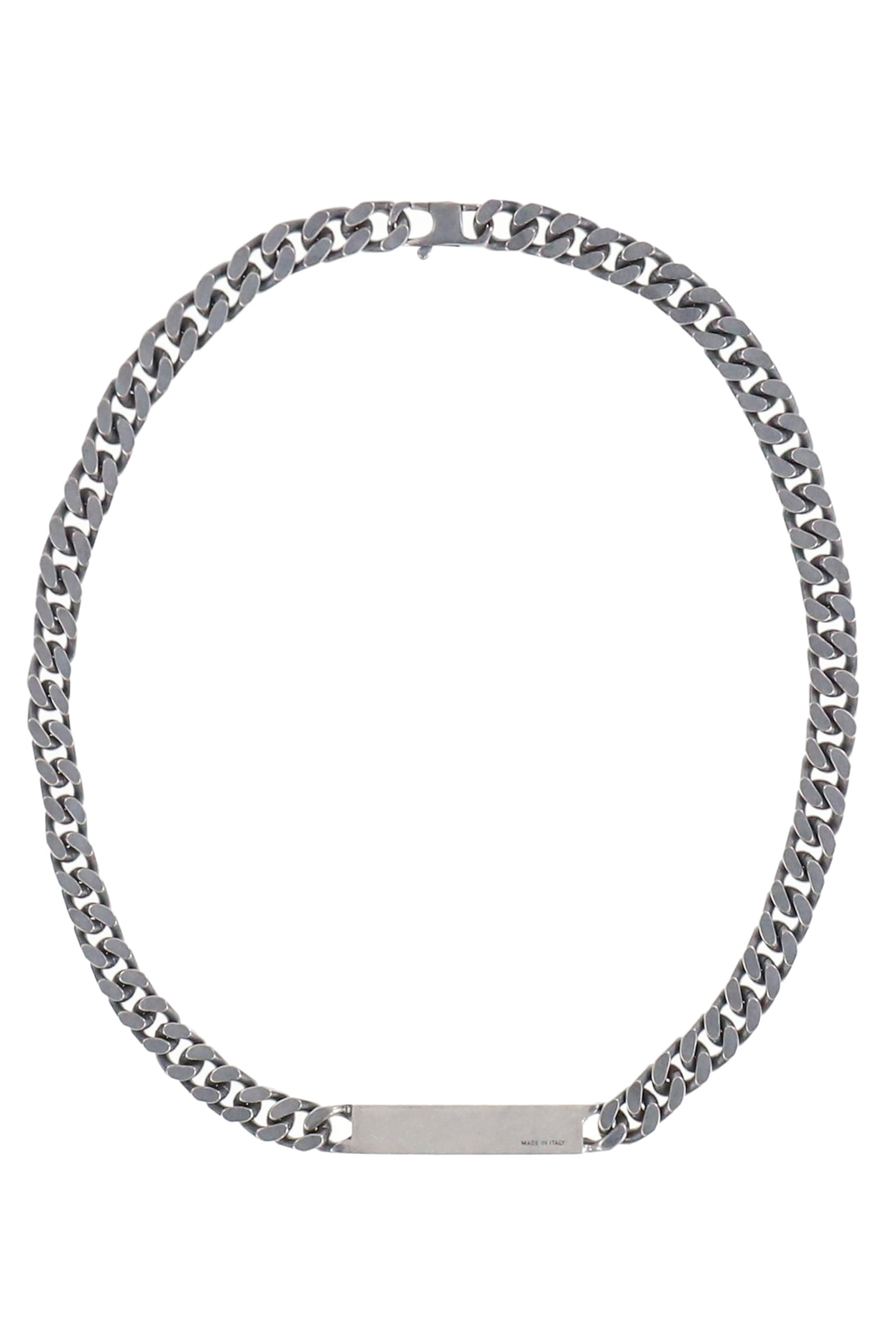 MINIMAL LOGO ID TAG CURB NECKLACE / BRUNITO