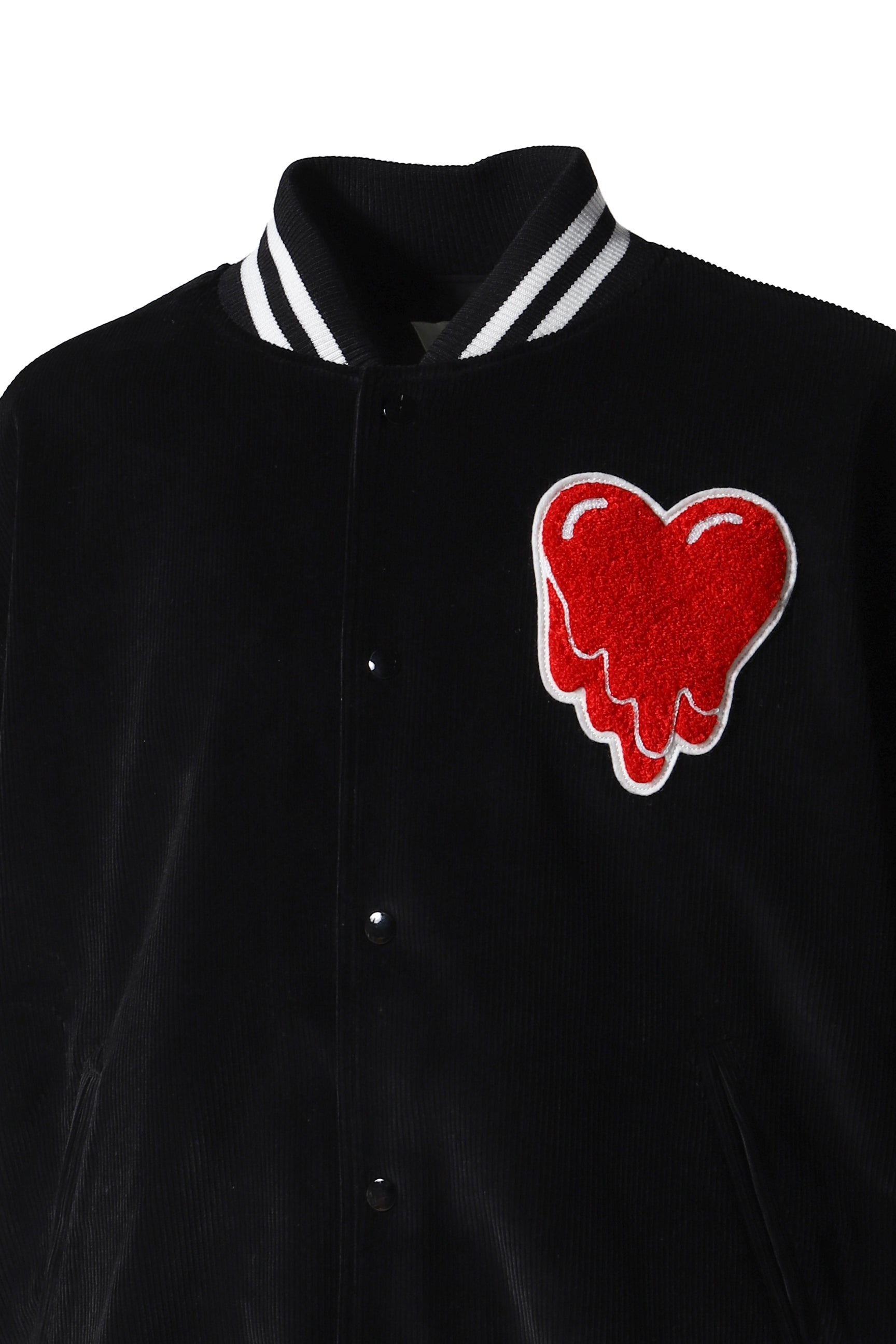 HEART LOGO CORDUROY JACKET / BLK