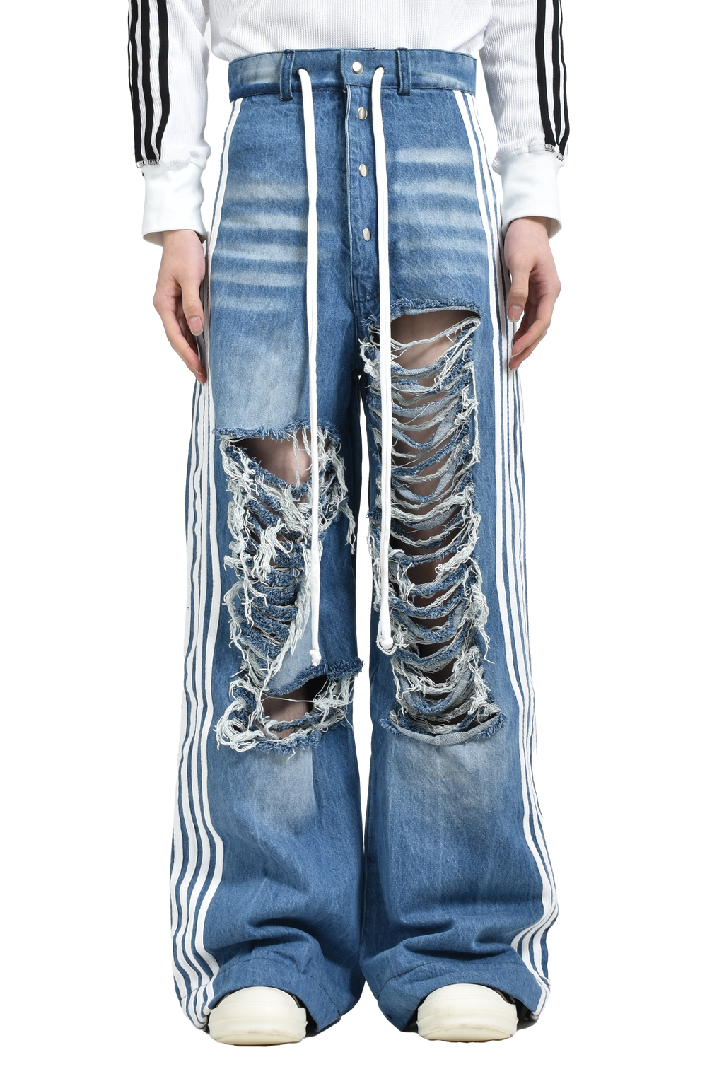 デニム/ジーンズ YORI SPORT 5 STRIPE DENIM / LIGHT WASH YORI SPORT ヨリスポーツ SS25 5 STRIPE DENIM / LIGHT WASH - NUBIAN