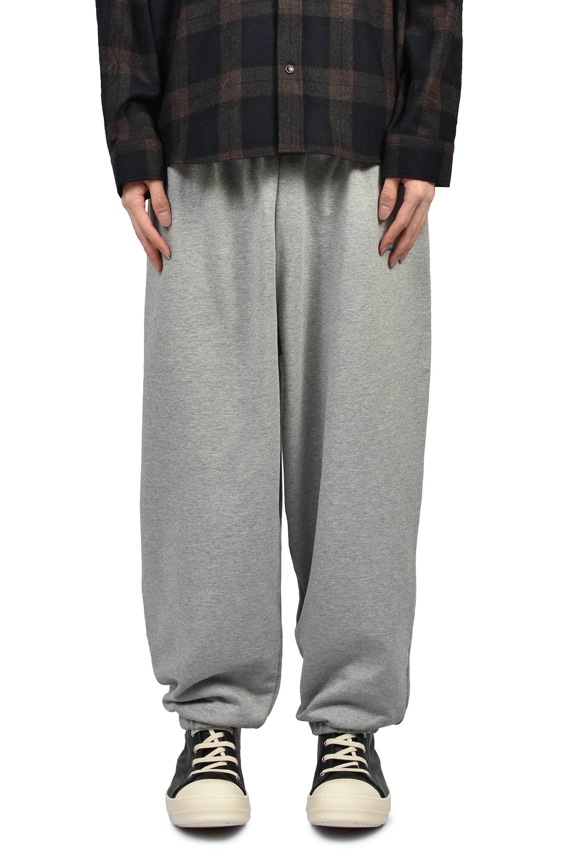 ATHLETIC LOGO ELASTIC SWEATPANTS / GRY MELANGE