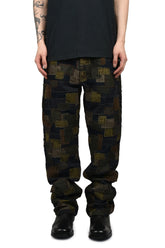 BLACKMEANS BORO PATCHWORK STRAIGHT JEAN / MULTI BORO