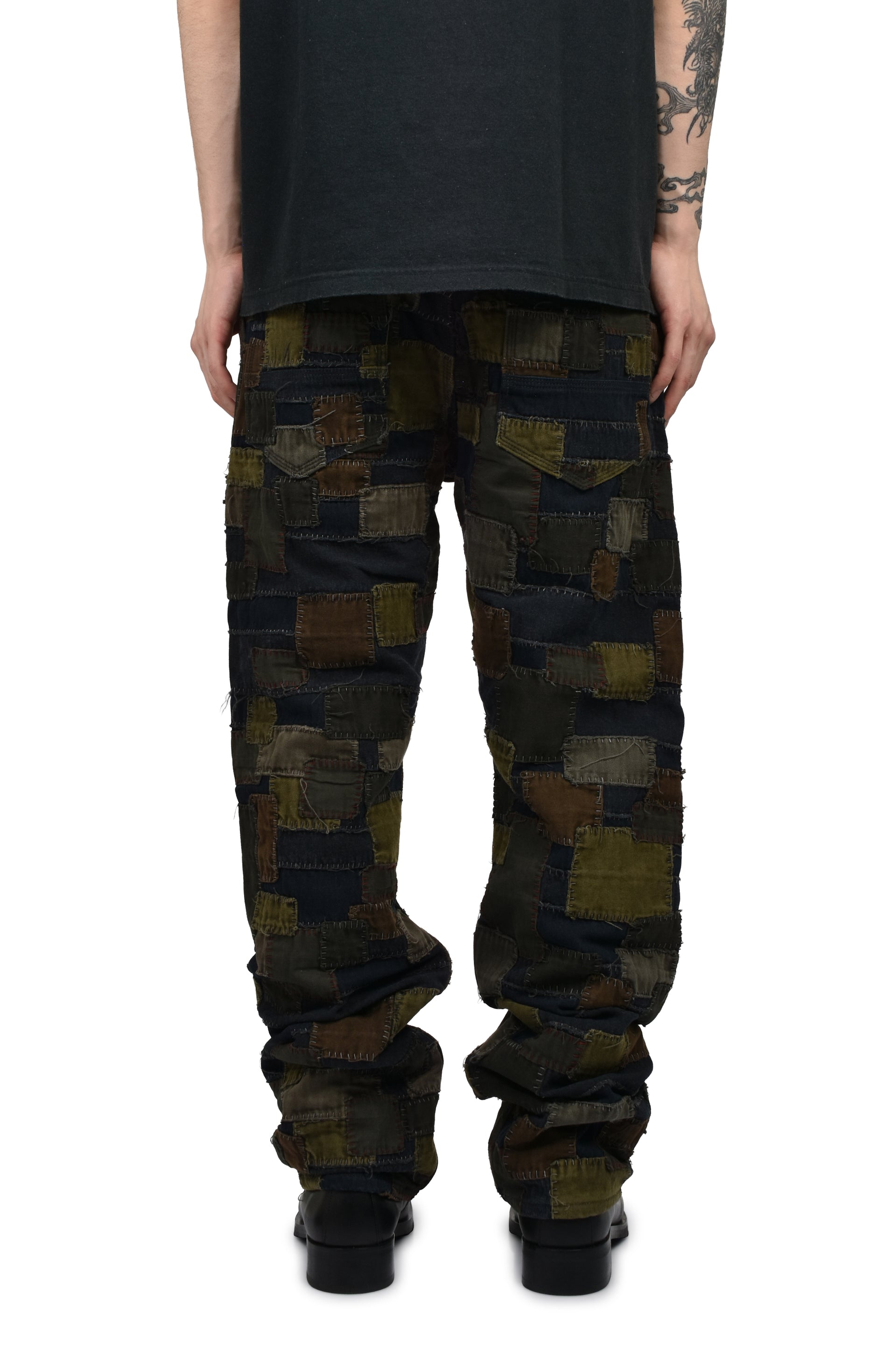 BLACKMEANS BORO PATCHWORK STRAIGHT JEAN / MULTI BORO