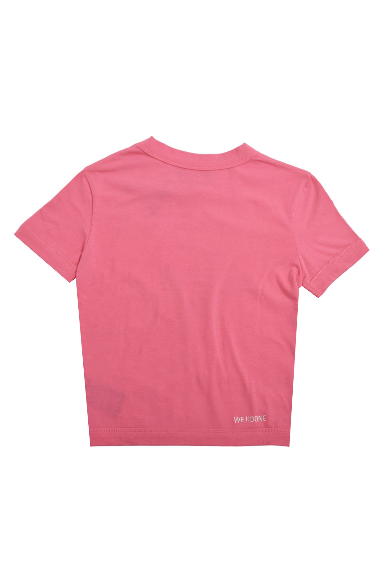PINK WOMENS DOODLE PRINT FITTED T-SHIRT / PNK