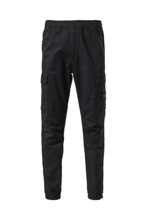 STRETCH COTTON CARGO PANTS / BLK