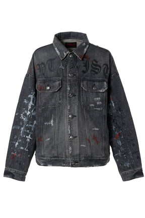 CVTVLIST SS23 CUSTOM DENIM JACKET / BLK -NUBIAN