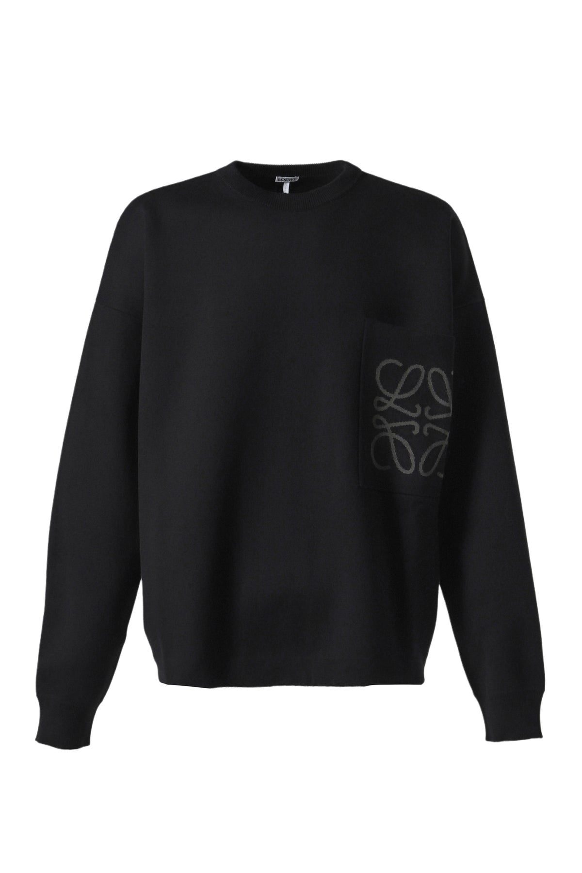 ANAGRAM POCKET SWEATER / BLK