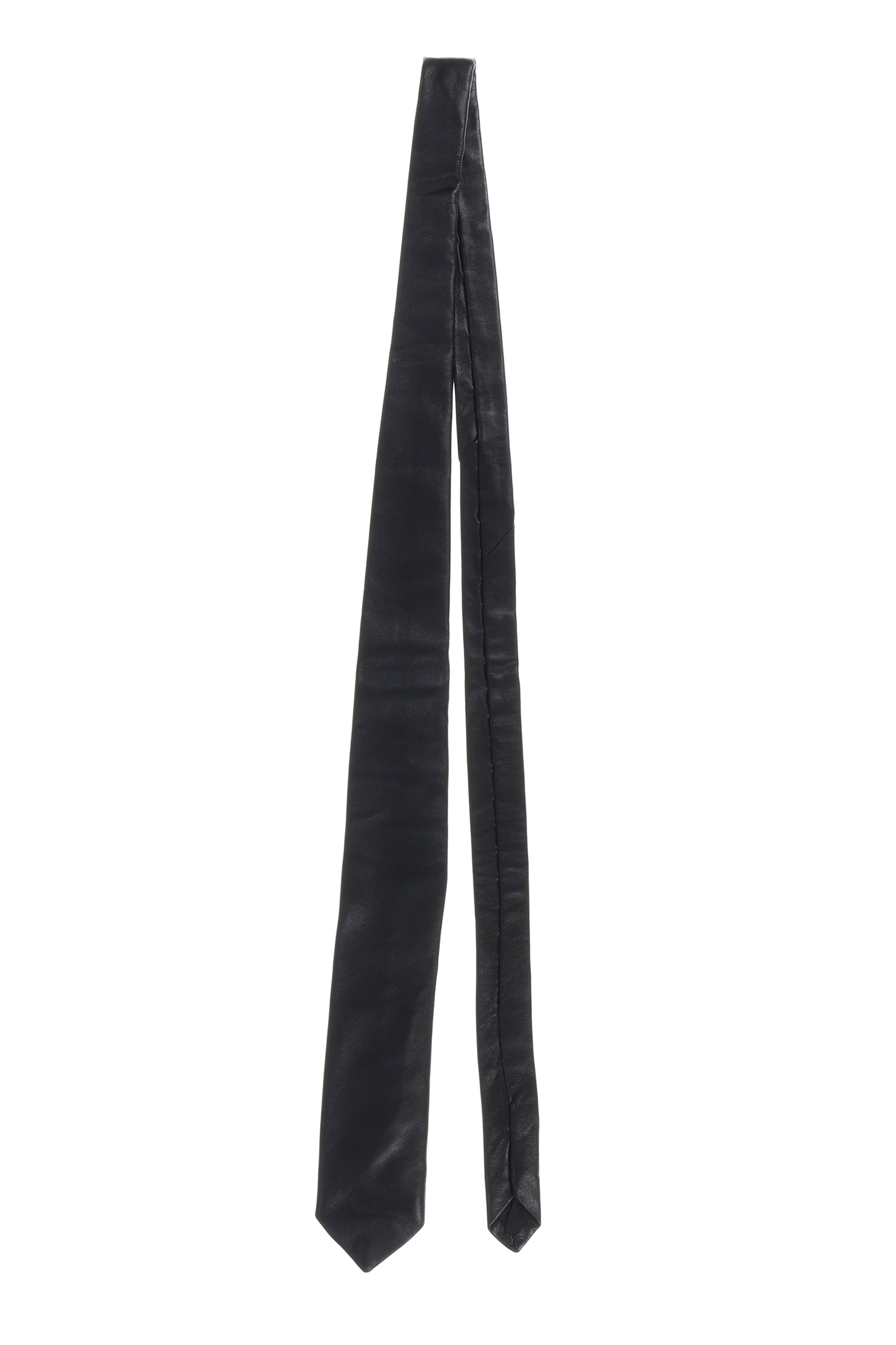 LEATHER CLASSIC TIE / BLK