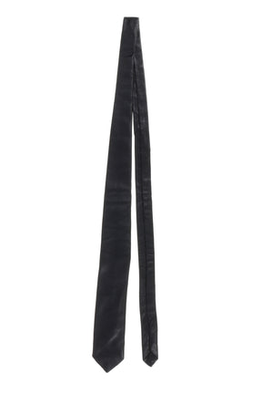 LEATHER CLASSIC TIE / BLK