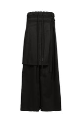 MARKE COMFORT LOUNGE PANTS WITH BELTED APRON / BLK