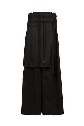MARKE COMFORT LOUNGE PANTS WITH BELTED APRON / BLK