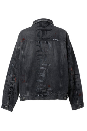 CVTVLIST SS23 CUSTOM DENIM JACKET / BLK -NUBIAN