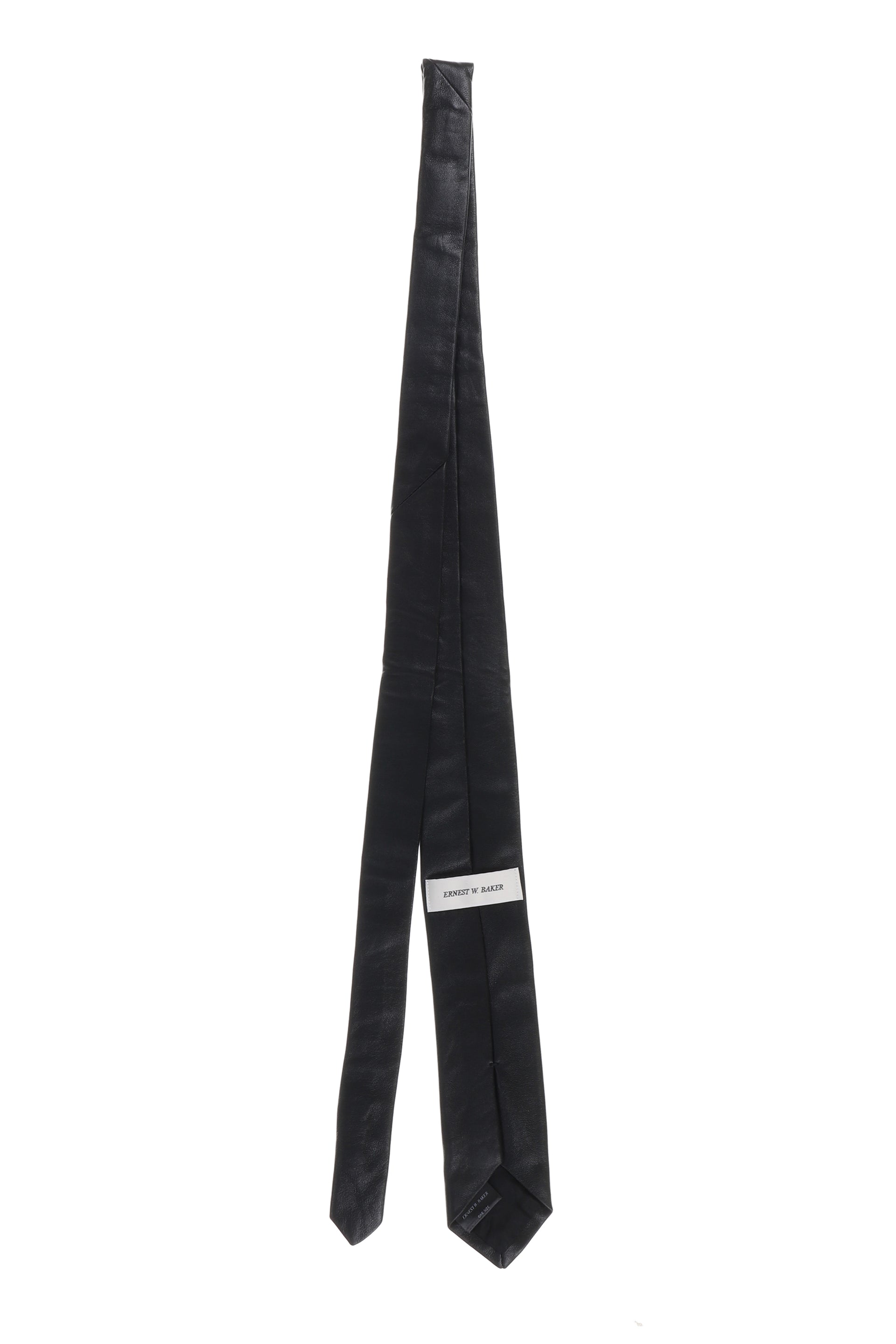 LEATHER CLASSIC TIE / BLK
