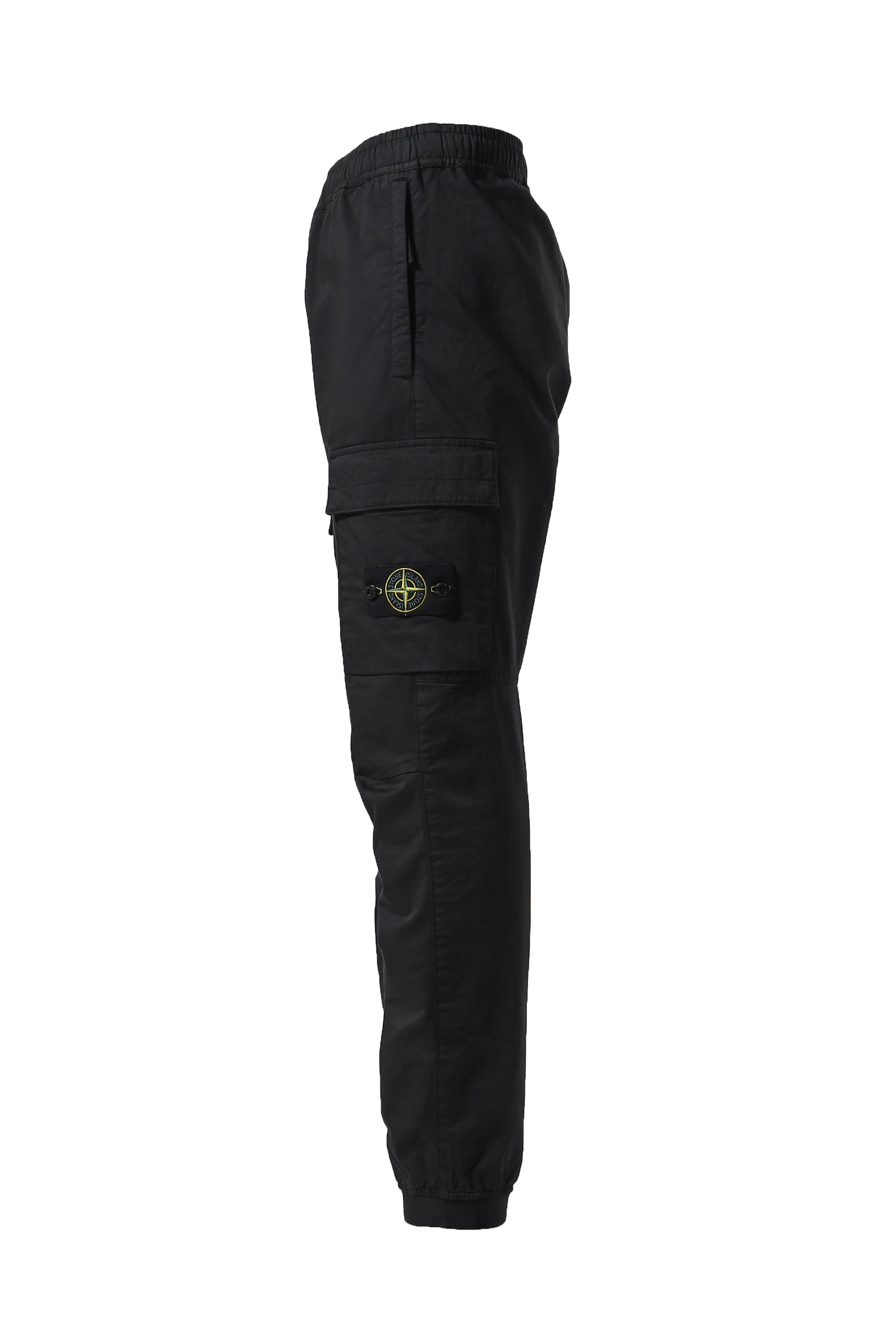 STRETCH COTTON CARGO PANTS / BLK