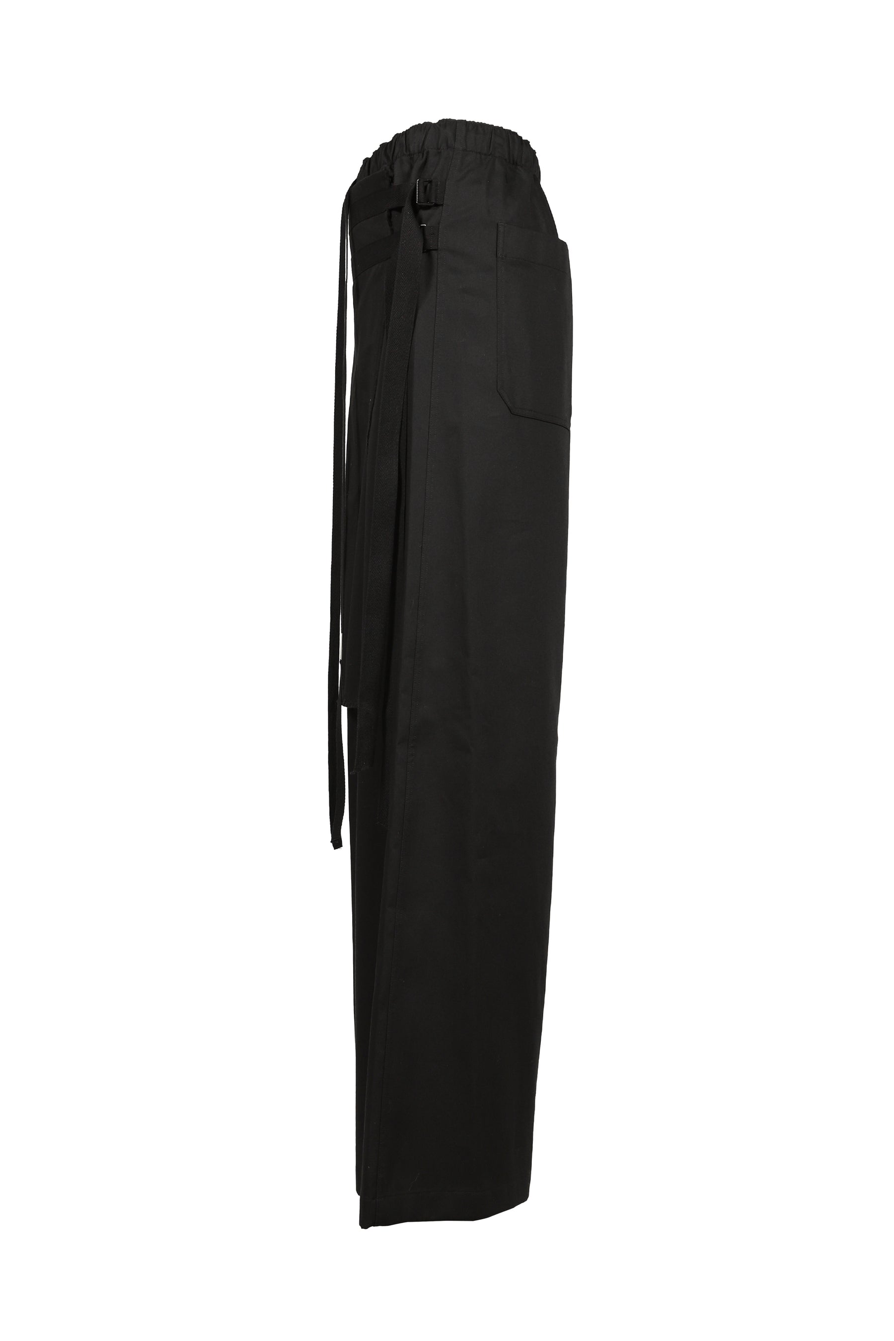 MARKE COMFORT LOUNGE PANTS WITH BELTED APRON / BLK