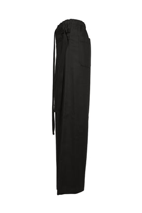 MARKE COMFORT LOUNGE PANTS WITH BELTED APRON / BLK