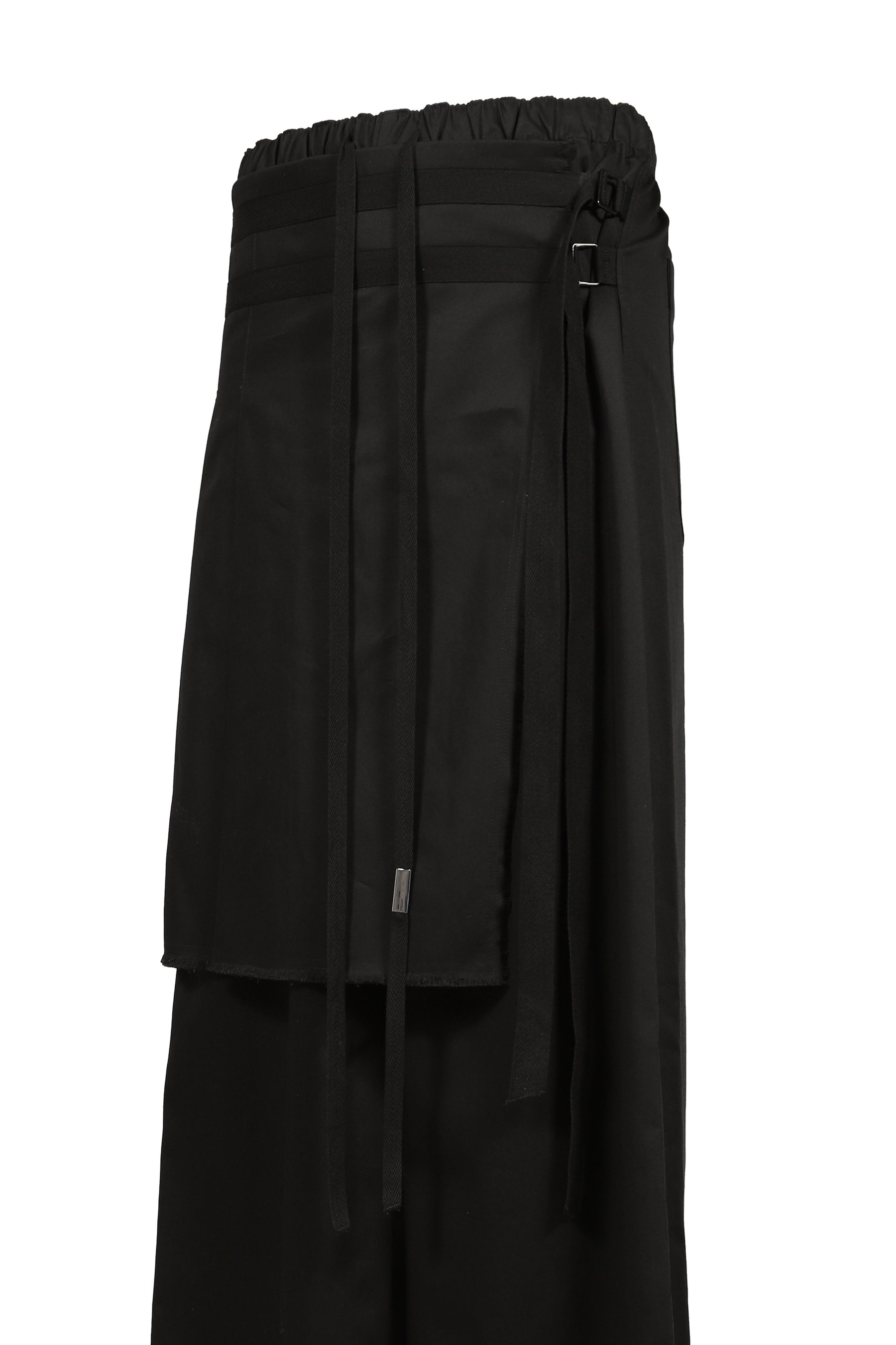 MARKE COMFORT LOUNGE PANTS WITH BELTED APRON / BLK