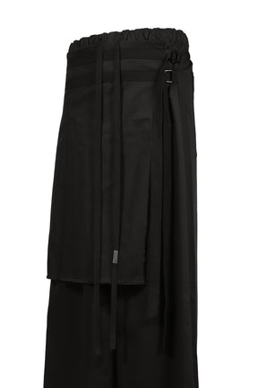 MARKE COMFORT LOUNGE PANTS WITH BELTED APRON / BLK