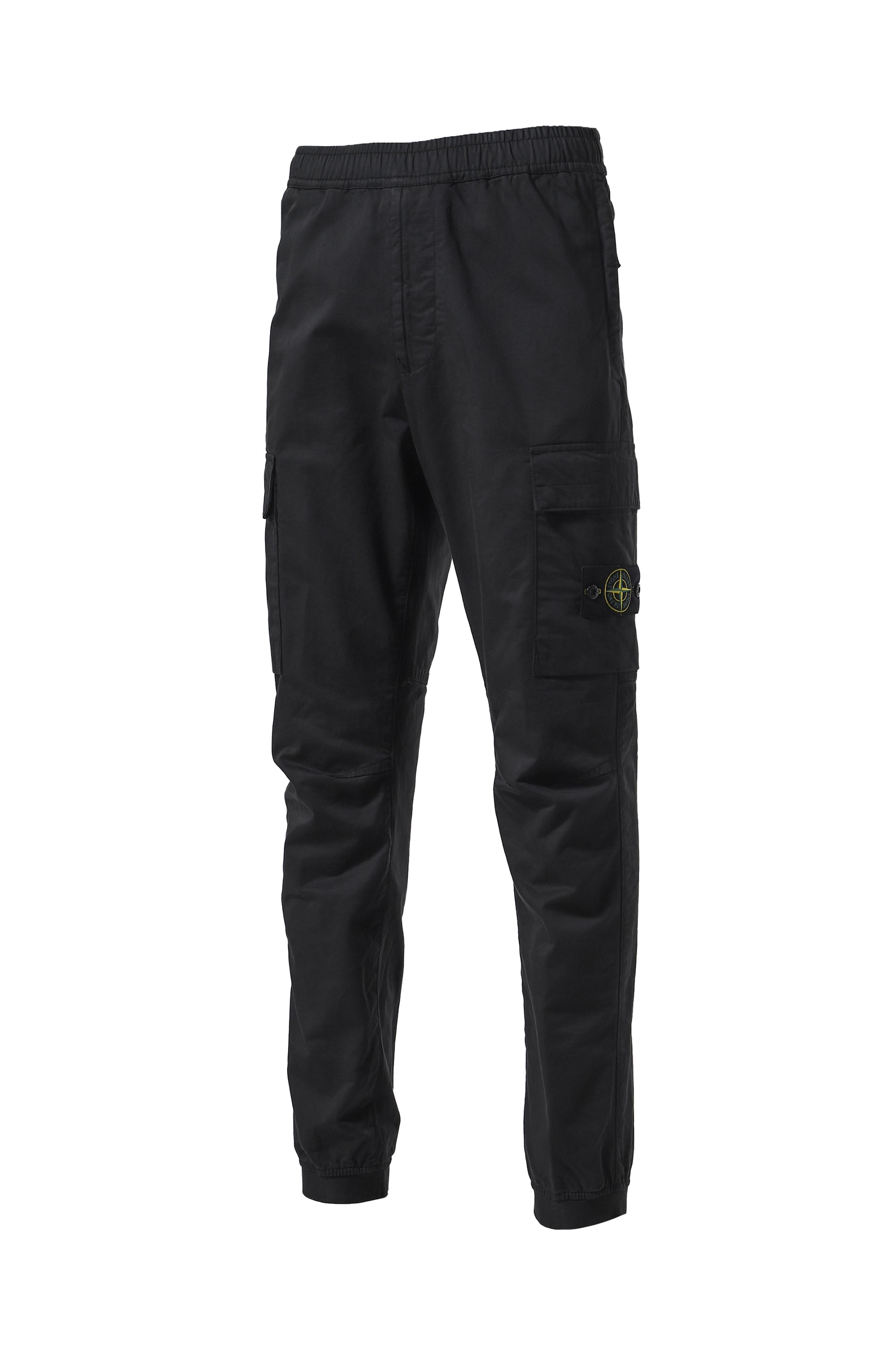 STRETCH COTTON CARGO PANTS / BLK