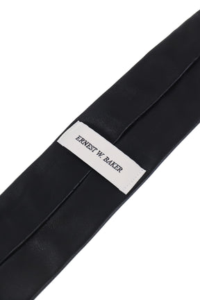 LEATHER CLASSIC TIE / BLK