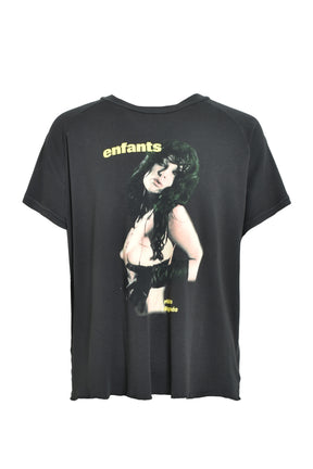 ENFANTS RICHES DÉPRIMÉS SLAVE GIRL RAGLAN T-SHIRT / FADED BLK