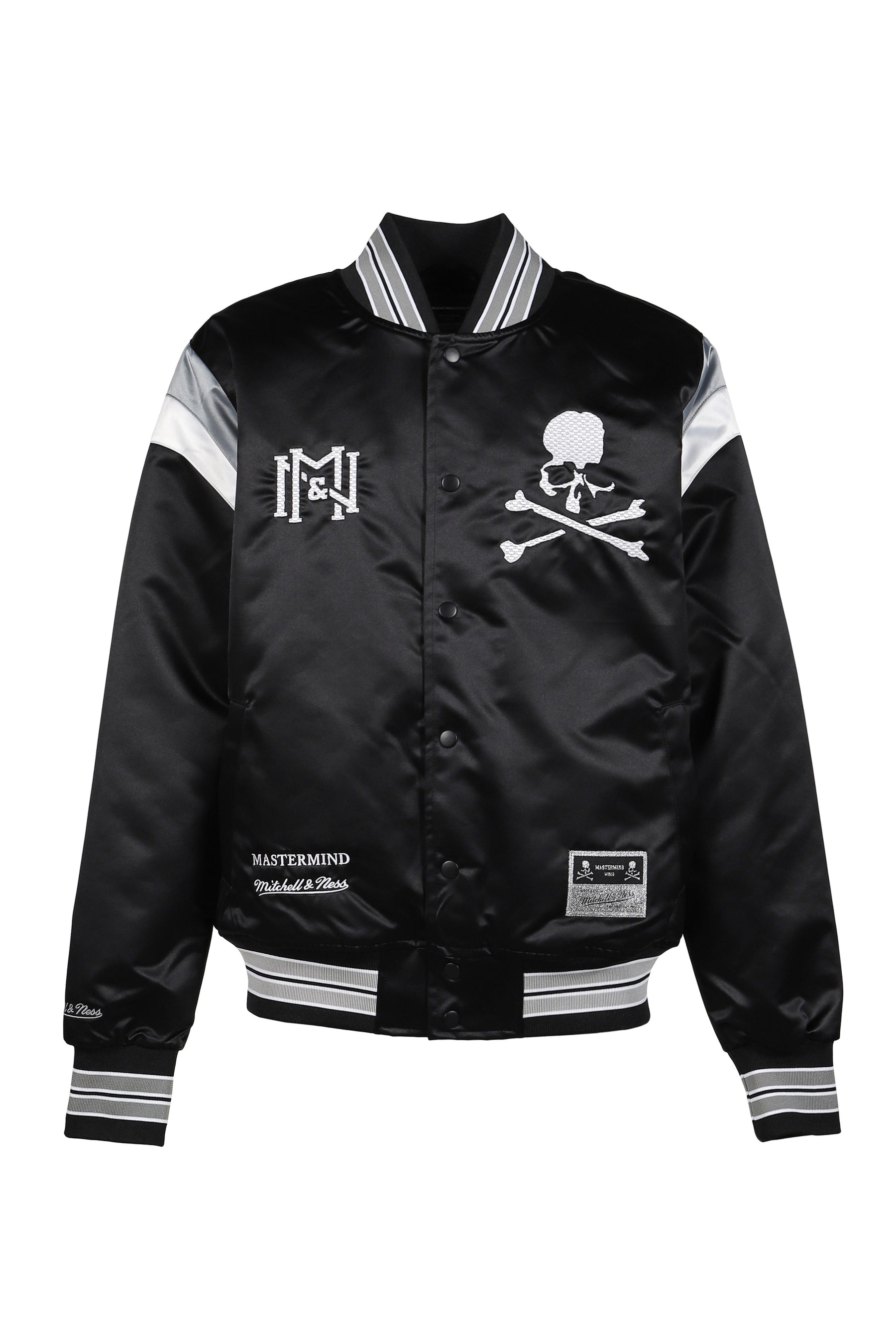 JK16964-CLBBLCK/MASTERMINDXM&N SATIN JACKET / BLK