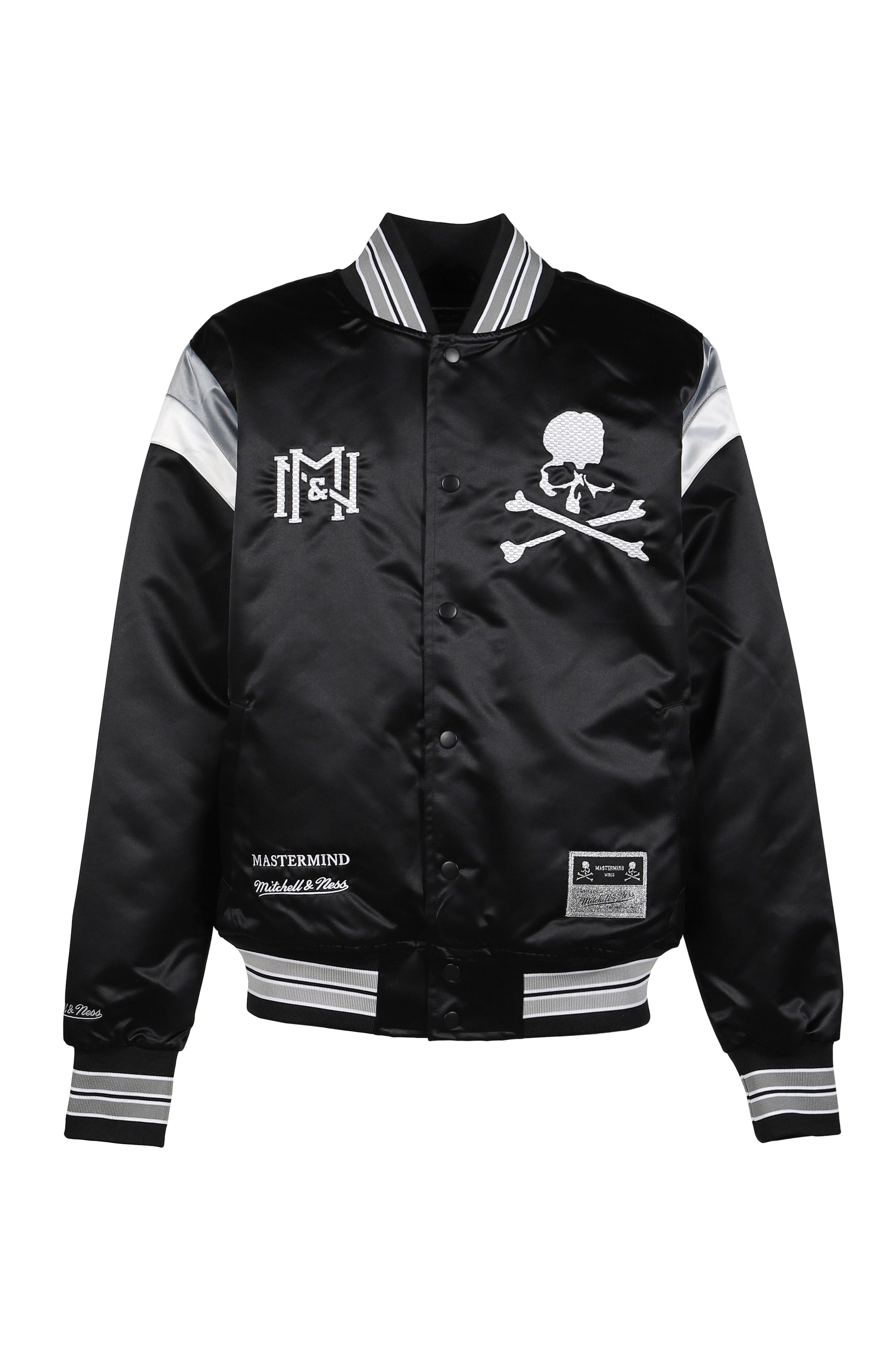 JK16964-CLBBLCK/MASTERMINDXM&N SATIN JACKET / BLK