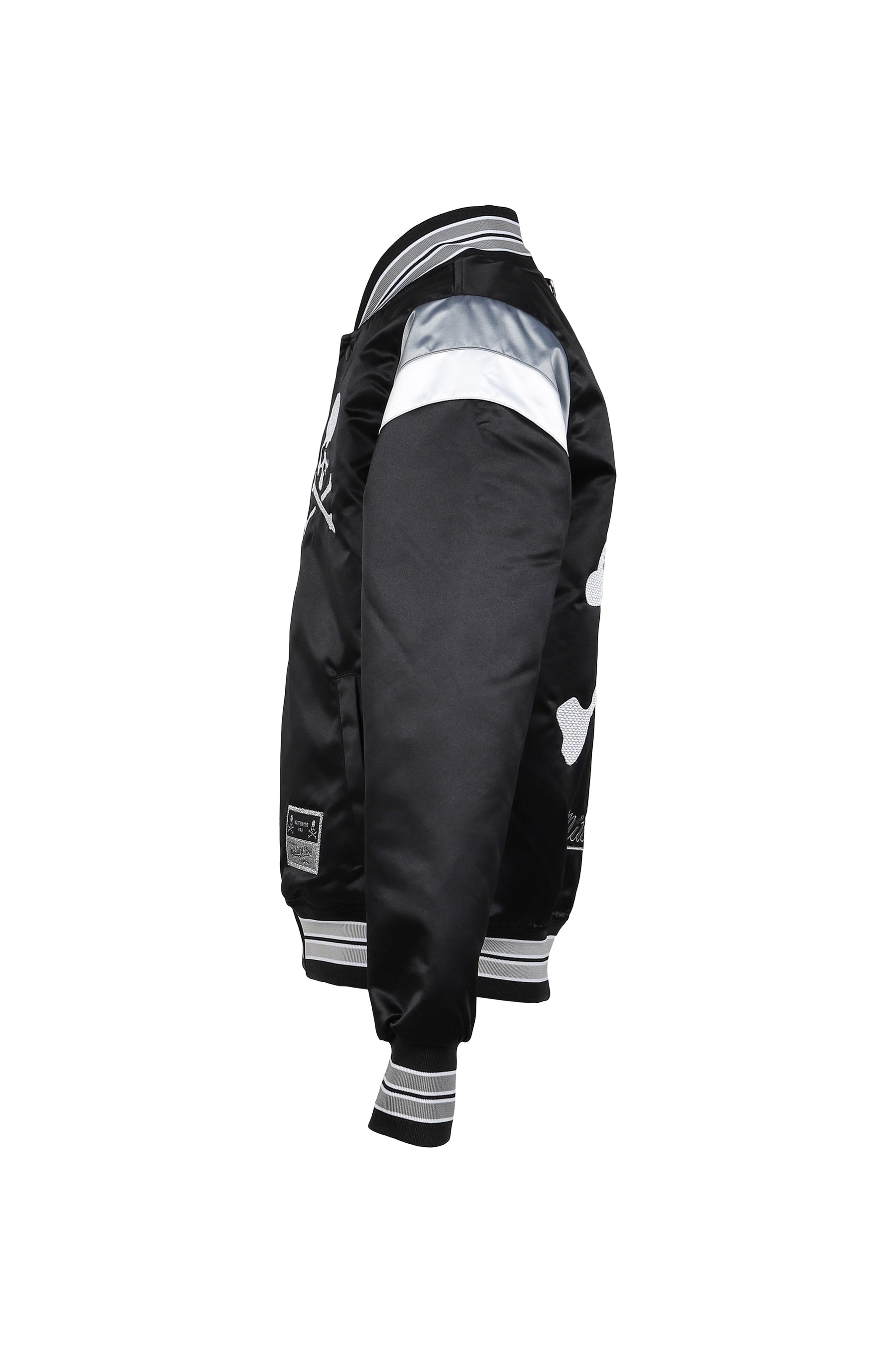 JK16964-CLBBLCK/MASTERMINDXM&N SATIN JACKET / BLK