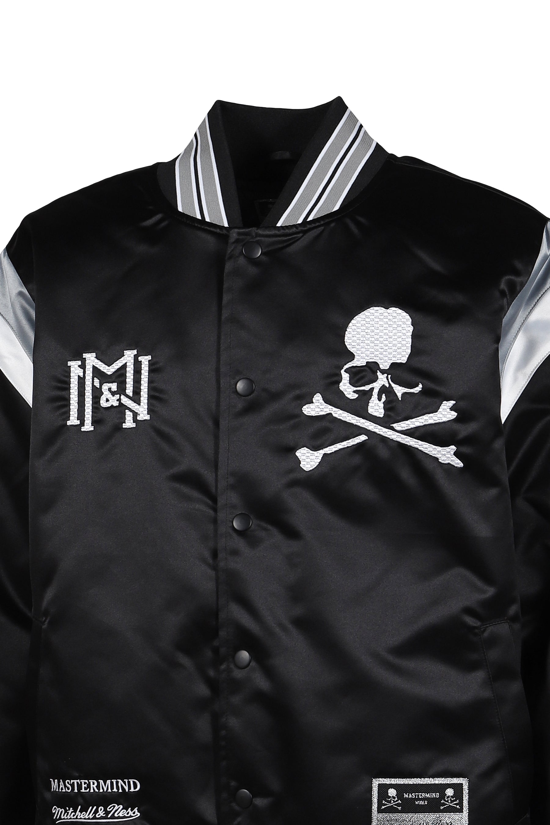 JK16964-CLBBLCK/MASTERMINDXM&N SATIN JACKET / BLK