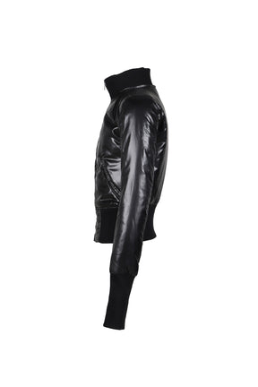 SHINY NYLON SHRUNKEN JACKET / BLK