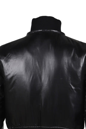 SHINY NYLON SHRUNKEN JACKET / BLK